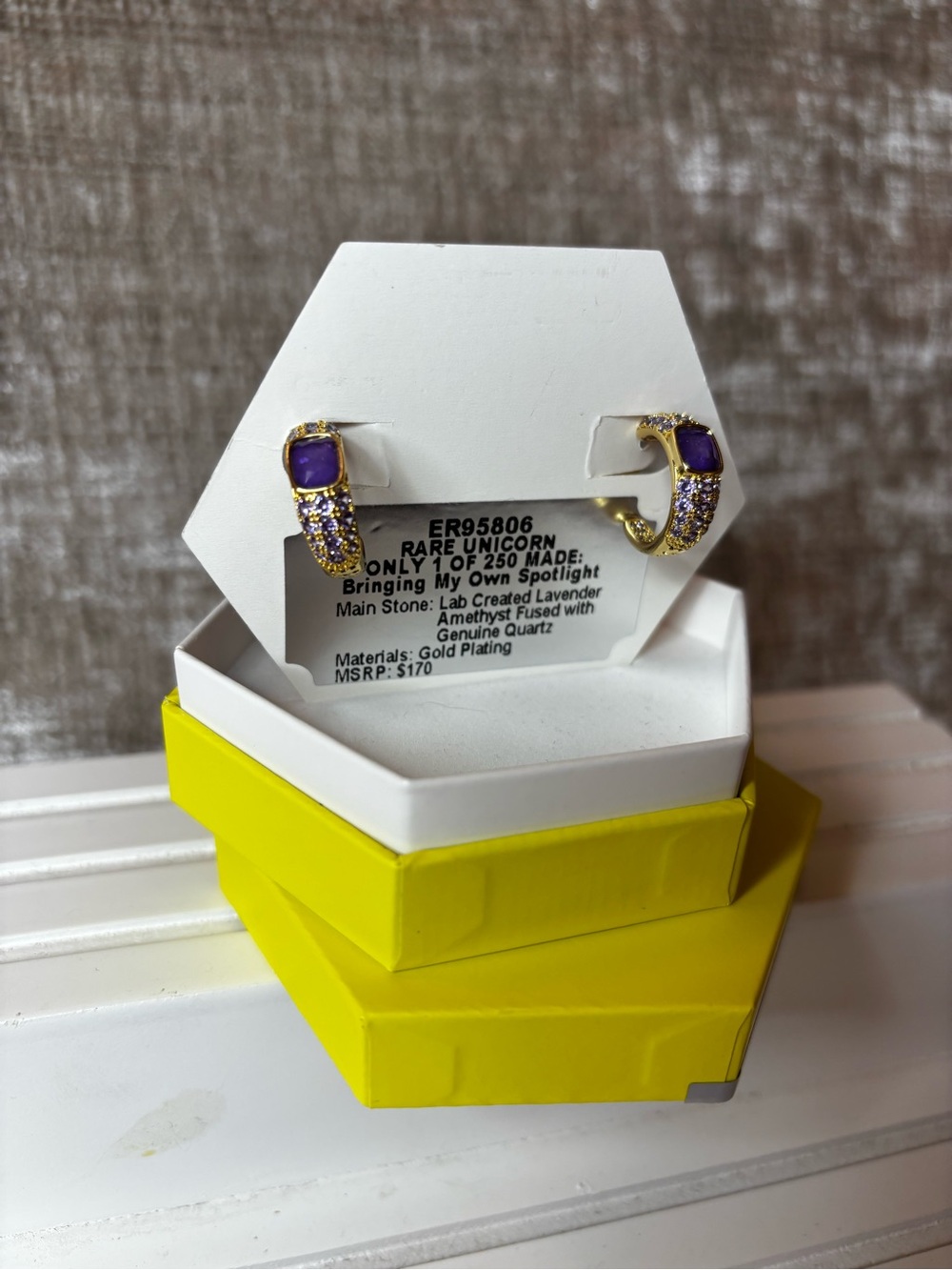 Gold Hoops Rare Unicorn